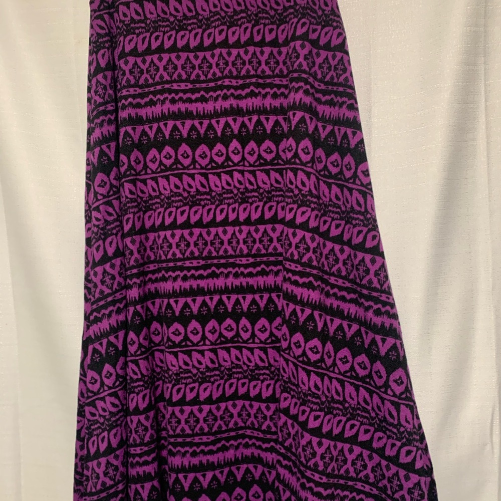 SZ L Goth Maxi Skirt RILEY & JAMES-Mystic Chic Purple & Black Soft,Warm & lined